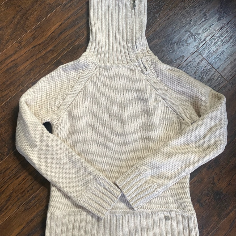 Ted Baker Beige Cowl Neck lambs wool + cashmere Sweater